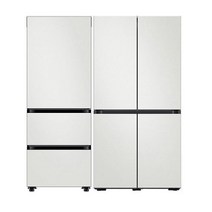 [삼성] 비스포크 냉장고 김치냉장고 세트 코타화이트 RF60B91C3K32W