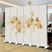 래핑칸막이 3d 입체 배경 벽 접이식 화면 파티션 패션 거실 입구 사무실 미용실 yy 앵커 라이브 방송, 마룬 6 팬 방수