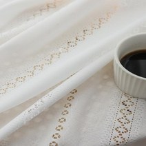 거실 레이스 커튼 주방 북유럽 가림막 침실을 비어있는 매화 꽃 반투명 및 불투명