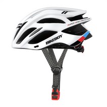 BIKEBOY 남녀공용 도로 산악 자전거 헬멧 초경량 DH MTB 전 지형 라이딩 스포츠 통풍 사이클링 카부토헬멧, white+(54-61)CM