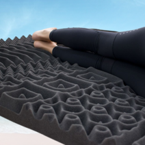 허리에좋은 수면매트 무중력 말랑 매트리스 멀티 싱글 슈퍼 퀸 사이즈 허리디스크 원룸 토퍼, 바닥토퍼형 10cm 퀸+스트랩추가