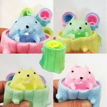 n17725/통나무 속 다람쥐 쭉쭉이/말랑이 주물럭 찐득이 묵사발 슬라임 학습 모형 집콕 심심풀이 촉감놀이 어린이집 생일 선물 학습지 판촉, 쿠팡 본상품선택