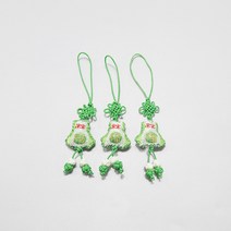 전통매듭복주머니 2.3cm×11cm 초록 전통공예 장신구줄전통소품 노리프렌즈 만들기재료 전통꾸미기