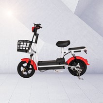 전동 스쿠터 전기 자전거 이륜 배터리 출퇴근 바이크 배달용, 레드 95km