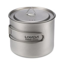 Lixada Ta8318 티타늄 캠핑 냄비 1600ml, 컵 1600ml
