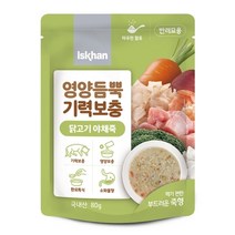 이즈칸 독 영양듬뿍 기력보충 반려견 특식 닭고기 야채죽, 80g, 84개