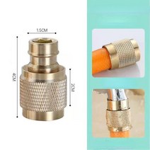 고압 분무기 살수기 세차 농업 농약 살포기 노즐 분사기 엔진1Pc 고압 호스 노즐 또는 탭 커넥터 조정 가능, 01 1I2 Connector