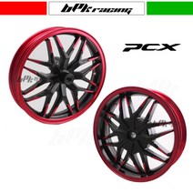 BPK레이싱 혼다 PCX125 휠 튜닝휠 더뉴PCX 휠 세트 19년 20년 프론트 앞 리어 뒤 튜닝 휠세트, 레드 휠세트(판넬없슴)
