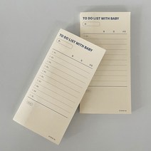 우가차차486 체크 투두리스트 접착 떡메모지 포스트잇, 2개