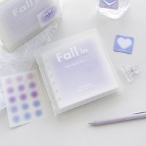 ROSYPOSY FALL IN 6공 다이어리 스퀘어 바인더 세트 A6, FALL-IN PURPLE