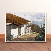 WC026 수채화 풍경 그림 캔버스액자, 무광일반_M_18cm x 26cm