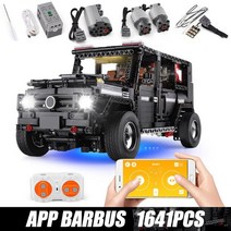 금형 킹 13070 하이테크 Suv 자동차 App 원격 제어 트럭 G-유리 G500 Awd 왜건 빌딩 블록, 03 with APP RC motor