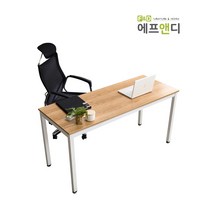 에프앤디 TS 04-W1500 강화유리 책상 사무용책상, 아카시아/화이트
