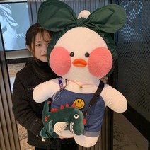 PKTOYS DIY 행운 만화 예쁘다 귀여 봉제 빵빵덕 오리 인형애착 만들기 선물80cm, 큰 흰색 오리 작은 공포 온라인 클래스 모델링, 80cm 오리