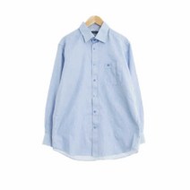 루이까또즈 블루 스트라이프 면혼방 긴팔셔츠 남자 2856