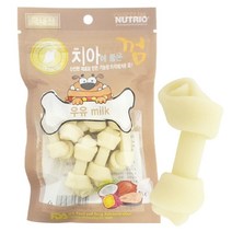 교육 소형강아지치아간식 연한 휘핏치약껌 좋아하는 장모치와와치석껌 칭찬 우유, 1개, 고구마