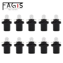 시그널램프Fagis 10 pcs b8.5d b8.5 12v 1.2w 24v 1.2w 할로겐 전구 자동차 패널 게이지 속도 대시 램프 자동 대시 보드 계기판 조명, b8.5d 12v1.2w