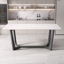 리빙다이닝테이블 세라믹식탁상판 포세린상판, 화이트 140x80x75cm