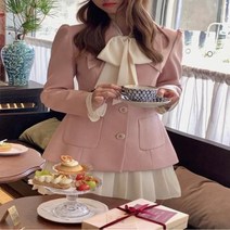 셀프웨딩드레스 2부드레스 대여 우아한 한국 스타일 보우 플리츠 드레스 여성용 프랑스 빈티지 투피스 및 코트 블랙 겨울 파티 dress