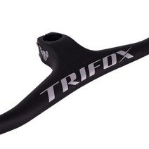 빠른 해외직구 TRIFOX 풀 카본 MTB 핸들바 일체형 산악 자전거 RHB200 3K 매트 블랙 -17 도 탄소 핸들바 스템, White Stem-100mm_Length 720mm