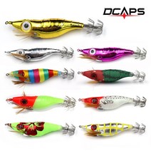 디캡스 캡스 왕눈이에기 문어채비 쭈꾸미 갑오징어 색동 수박 금동 금박 루어/플라이훅, 04.얼룩무늬 고추장