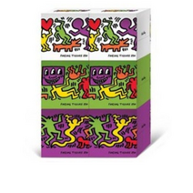 한예지 키스해링 PLAY 천연펄프 미니 미용티슈 230p, 1팩, 6개입