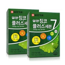 일양약품 징코플러스 은행잎추출물 기억력 혈행개선, 15g, 2개