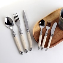 스페인 까르투하 오로 스텐 커트러리 스푼 포크 나이프, 버터나이프, 블랙