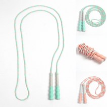 리듬 줄넘기 꼬임 방지 구슬 점핑 로프 유산소 운동 다이어트 체력 단련 성인 아동, 핑크(GTS28585)