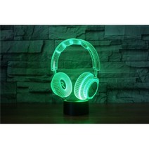 우주인 무드등 불멍 led전광판 식빵등 3D LED 야간 조명 음악 동적 헤드셋 액션 그림 7 색 터치 착시 테이블 램프 홈 인테리어 모델, 01 7색 터치 변경