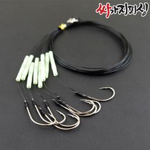 꼬임방지용 우럭채비 우럭선상낚시 침선 어초 채비 어피바늘 낚시바늘, 꼬임방지 바늘24호(8개입)