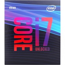 인텔 코어 i7-9700K 데스크탑 프로세서 8코어, CPU Only, one option