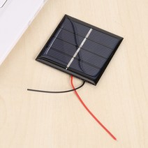 0.45w 2v 폴리실리콘 태양 전지판(10cm 전선 포함) 자동으로 배터리 전화 충전기 diy용 휴대용 요소 재충전, 2개