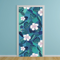 [KT알파쇼핑]현관문시트지 에어프리-블루 트로피칼 그라데이션, 단일상품_색상_상세페이지참조