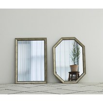 우드박스 펠리시티 사각 팔각 벽거울 ( 스틸실버 브론즈 )