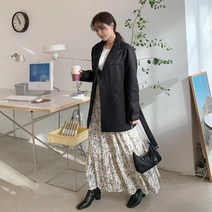 오슈 여름 나들이 20대 앙투라 플라워 뷔스티에 롱원피스