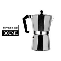 드립포트 커피용품 알루미늄 커피 메이커 내구성 Moka Cafeteira 여과기 냄비, 300ml, 협력사