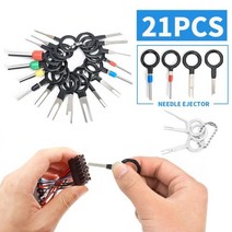 자동차 배선 하네스 터미널 제거 도구 이젝터 키트 바늘 견인기 전기 크림프 커넥터 핀 풀러 추출기, 18PCS