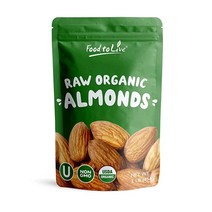 [정품]도움 아몬드 0.5kg(1파운드) – GMO 프리 전체 생 껍질 없음 저온 살균 무염 비건 코셔 벌크. 도움 스낵. 비타민 E 단백질의 좋은 공급원. 아몬