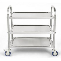 서빙카트 식당카트 철제트롤리 2단 트롤리 주방 이동식 업소용 서빙 병원 카트 3 단 스테인리스 스틸 호텔 케이터링 레스토랑 롤링 유틸리티 선반 HWC, 1.as shown