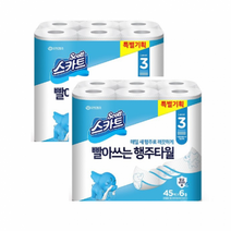 스카트 빨아쓰는 키친타올 45매, 12롤, 1개