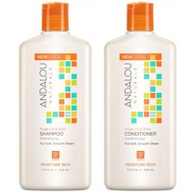 안달로우 아르간오일 시어 샴푸+린스 컨디셔너 헤어케어 Andalou ArganOil & Shea Shampoo +Conditioner 340ml 2팩