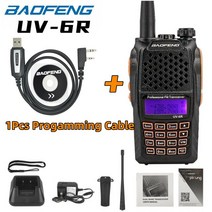 오키토키 워키토키 충전식 Baofeng UV-6R 워키 토키 듀얼 밴드 UV 6R 휴대용 CB 햄 라디오 Hnad UHF/VHF 양, 05 YELLOW