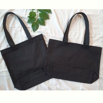 [안주머니 추가상품]백바이백 국내제작 데일리 마켓백 블랙 무지 에코백 만들기/꾸미기 캔버스 숄더백 천가방