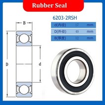 SKF 고속 베어링 6200 2RS 2Z/C3, 08 6203-2RS1