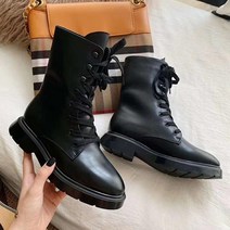 여자 군화 레이스업 워커부츠 블랙 4cm 패피패션겨울