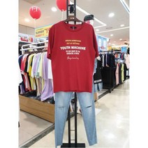 [UGIZ] W몰 남녀공용남녀공용컬러포인트레터링티셔츠 UBTC336-6