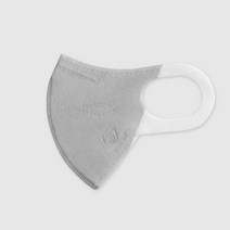 시노텍스 서인국 100매 컬러 귀편한 얇은 덴탈마스크 처럼 숨쉬기편한 ePTFE 새부리형 마스크, 초등학생용(SS) 100매, 라이트그레이