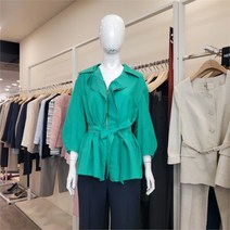 블루페페 SH02 지퍼형 벨트 블라우스 232MSC702