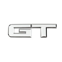 포드 머스탱용 3D 메탈 GT 스티커 자동차 후면 트렁크 테일 게이트 폰트 엠블럼 명판 교체, 03 은